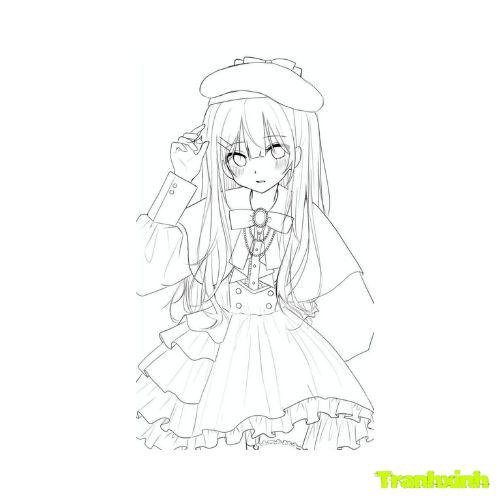 tranh tô màu anime 10