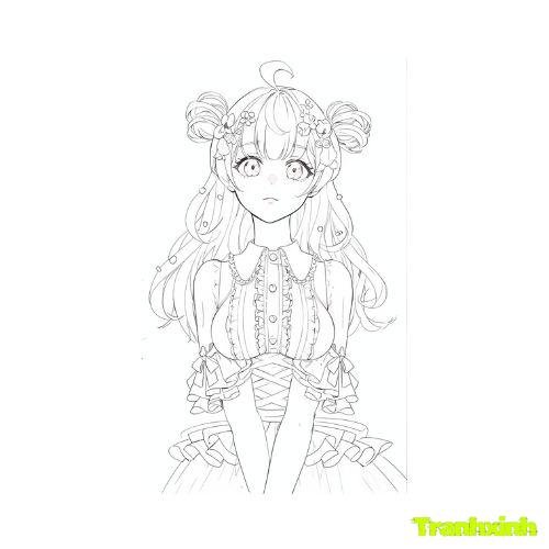 tranh tô màu anime 15