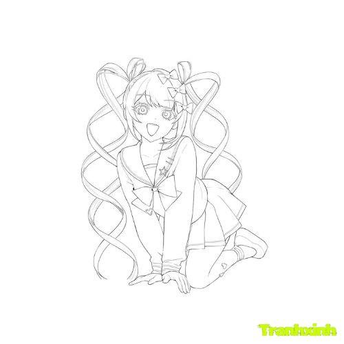 tranh tô màu anime 17