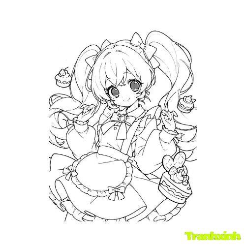 tranh tô màu anime 21