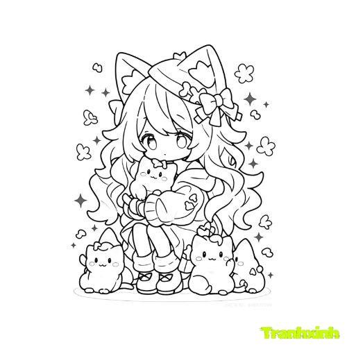 tranh tô màu anime 23