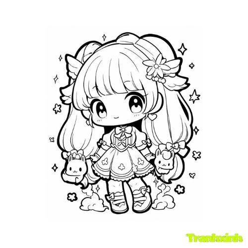 tranh tô màu anime 25