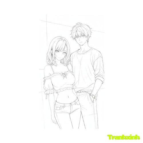 tranh tô màu anime 28