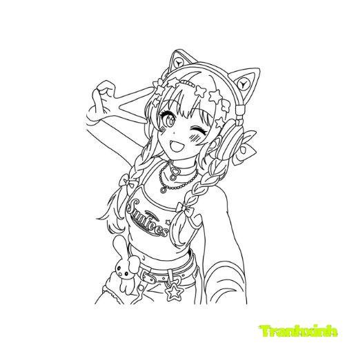 tranh tô màu anime 3