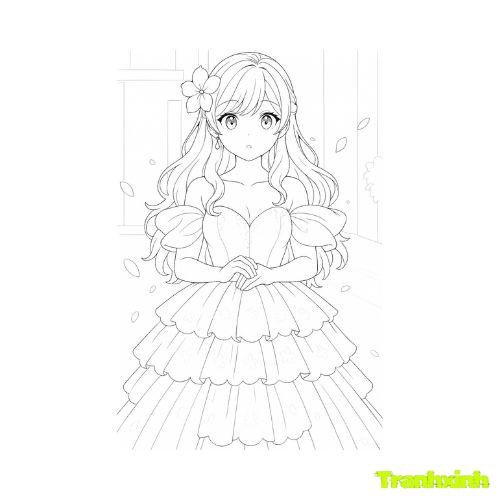 tranh tô màu anime 30
