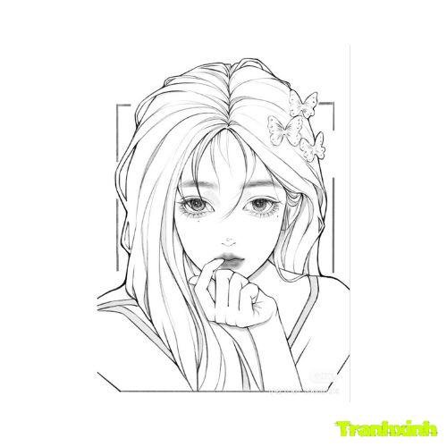 tranh tô màu anime 33