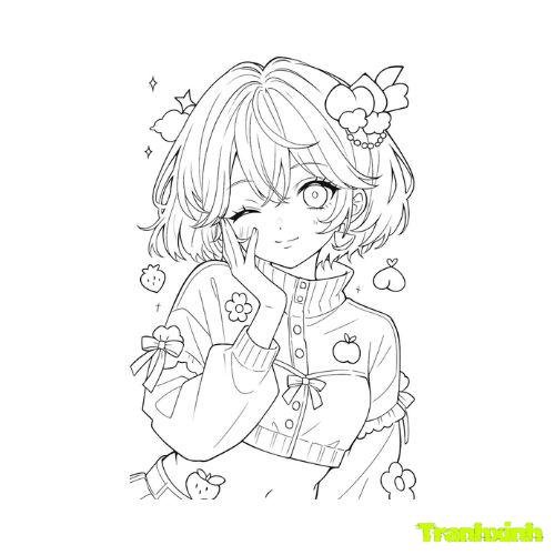 tranh tô màu anime 35