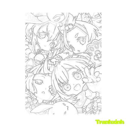 tranh tô màu anime 36