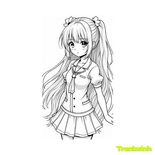 tranh tô màu anime 9