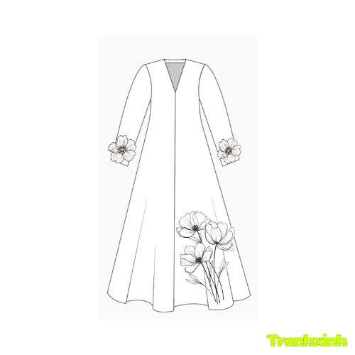 tranh tô màu áo dài việt nam 11