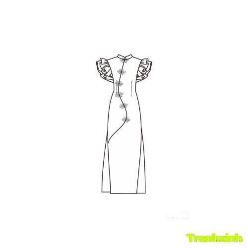 tranh tô màu áo dài việt nam 13