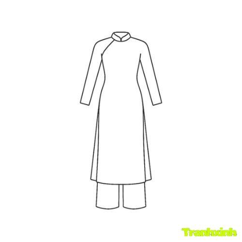 tranh tô màu áo dài việt nam 15