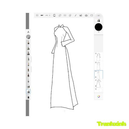 tranh tô màu áo dài việt nam 2