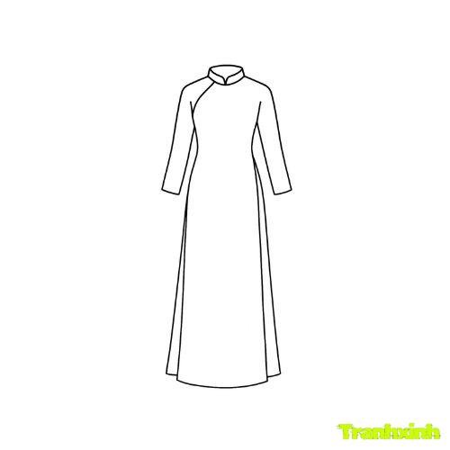 tranh tô màu áo dài việt nam 21