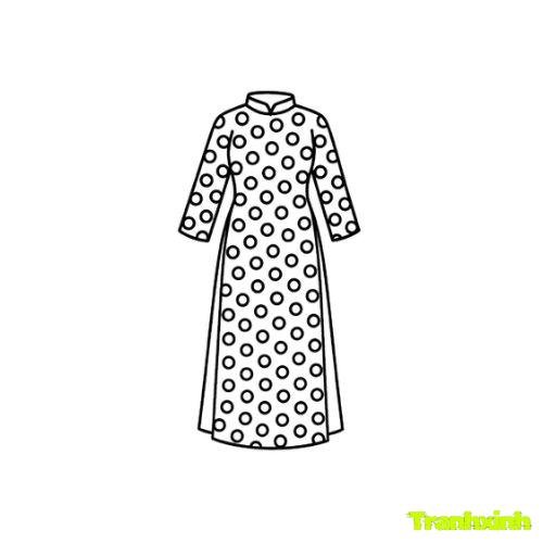 tranh tô màu áo dài việt nam 32