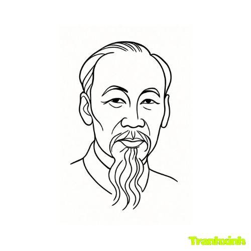 tranh tô màu bác hồ 1