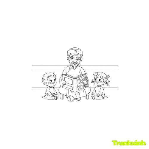 tranh tô màu bác hồ 10