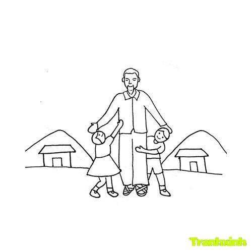 tranh tô màu bác hồ 16