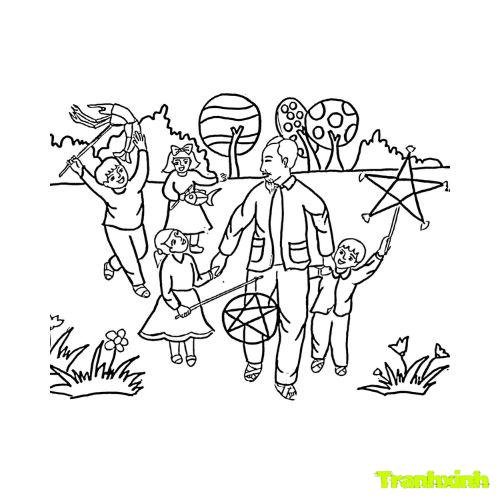 tranh tô màu bác hồ 18