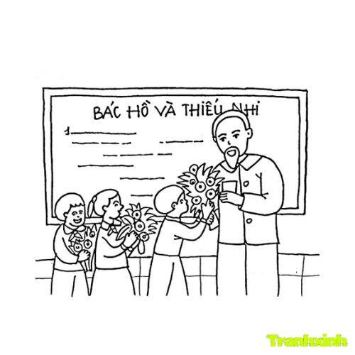 tranh tô màu bác hồ 19