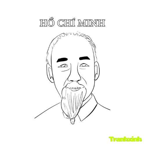 tranh tô màu bác hồ 2