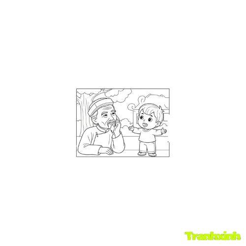 tranh tô màu bác hồ 23