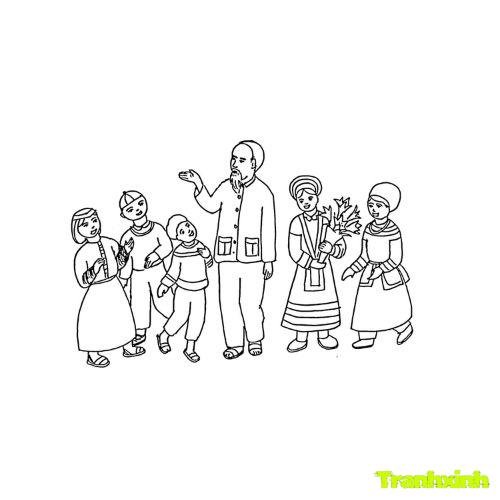 tranh tô màu bác hồ 33