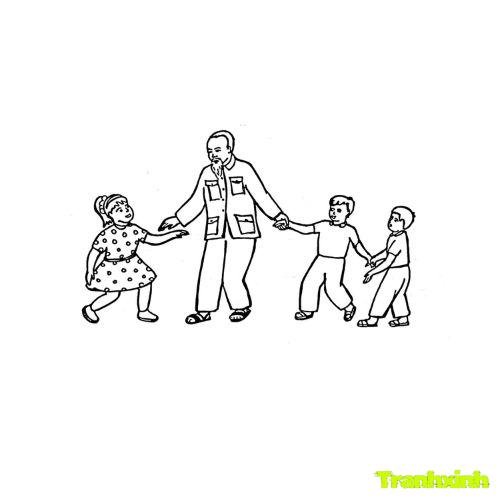 tranh tô màu bác hồ 4