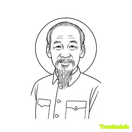 tranh tô màu bác hồ 8