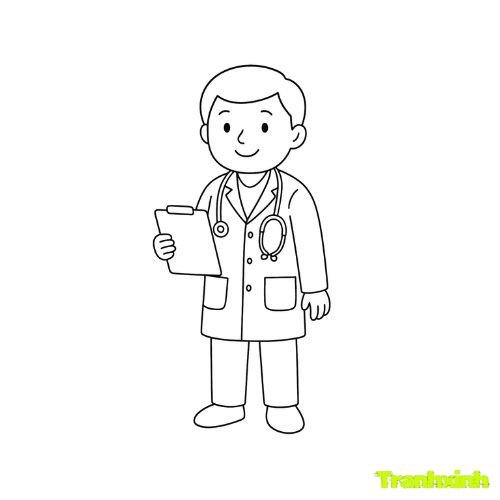 tranh tô màu bác sĩ 1