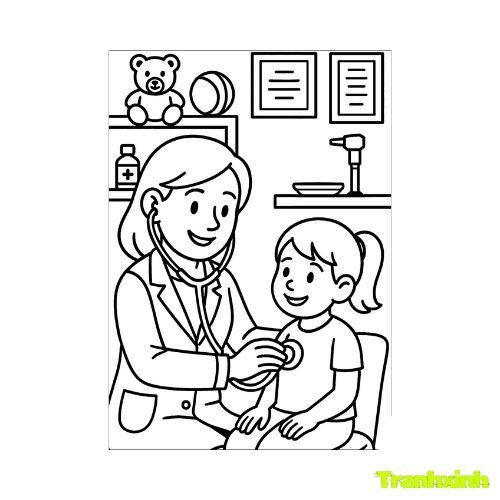 tranh tô màu bác sĩ 12