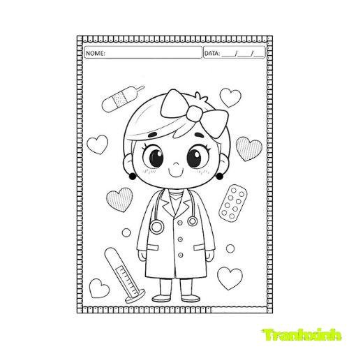 tranh tô màu bác sĩ 13