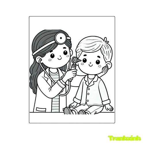 tranh tô màu bác sĩ 16