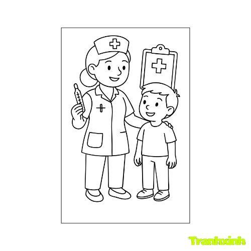 tranh tô màu bác sĩ 19