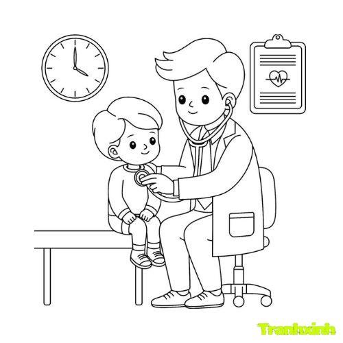 tranh tô màu bác sĩ 20