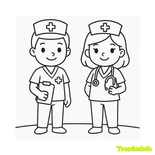 tranh tô màu bác sĩ 23