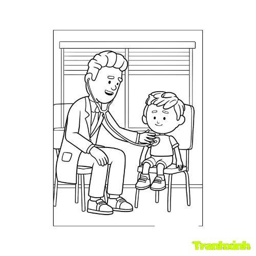 tranh tô màu bác sĩ 27