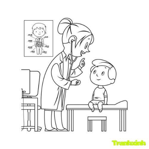 tranh tô màu bác sĩ 28