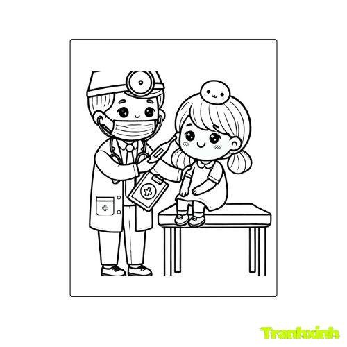 tranh tô màu bác sĩ 29