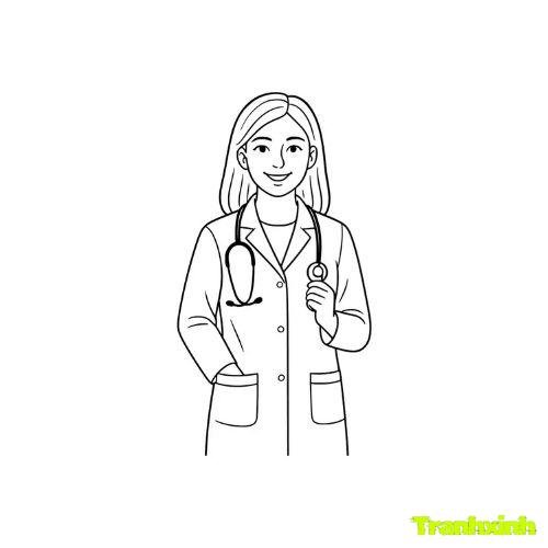 tranh tô màu bác sĩ 32