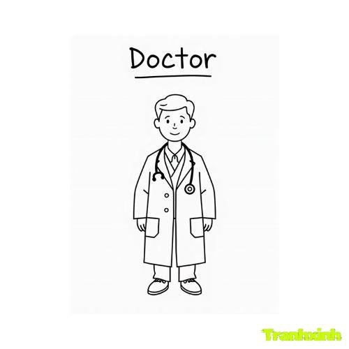 tranh tô màu bác sĩ 35