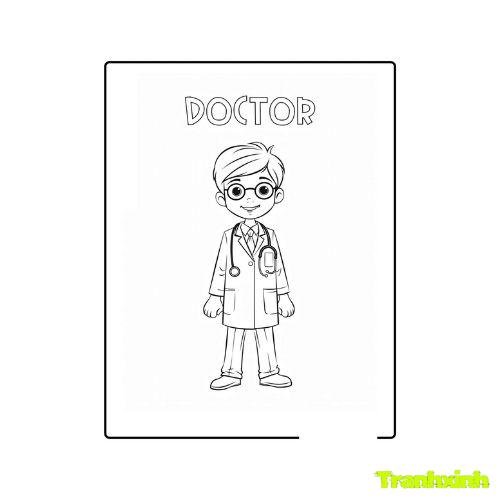 tranh tô màu bác sĩ 4