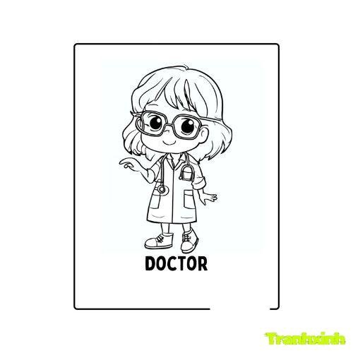 tranh tô màu bác sĩ 6