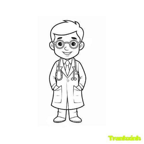tranh tô màu bác sĩ 7
