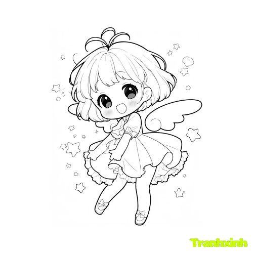 tranh tô màu bạn gái 15