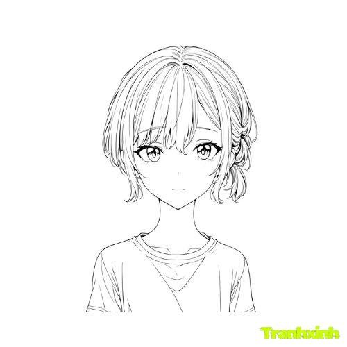 tranh tô màu bạn gái 20