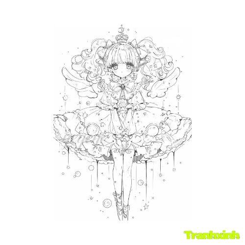 tranh tô màu bạn gái 27