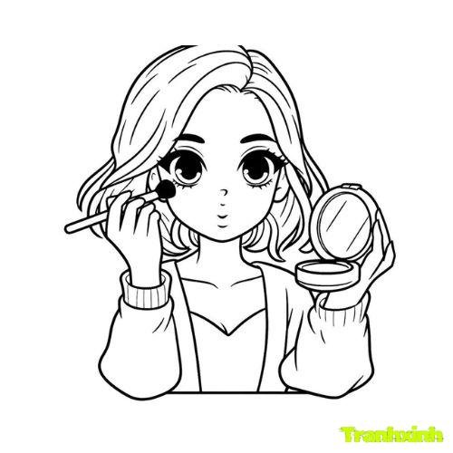 tranh tô màu bạn gái 31