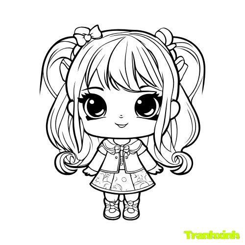 tranh tô màu bạn gái 35