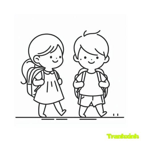 tranh tô màu bạn trai bạn gái 1